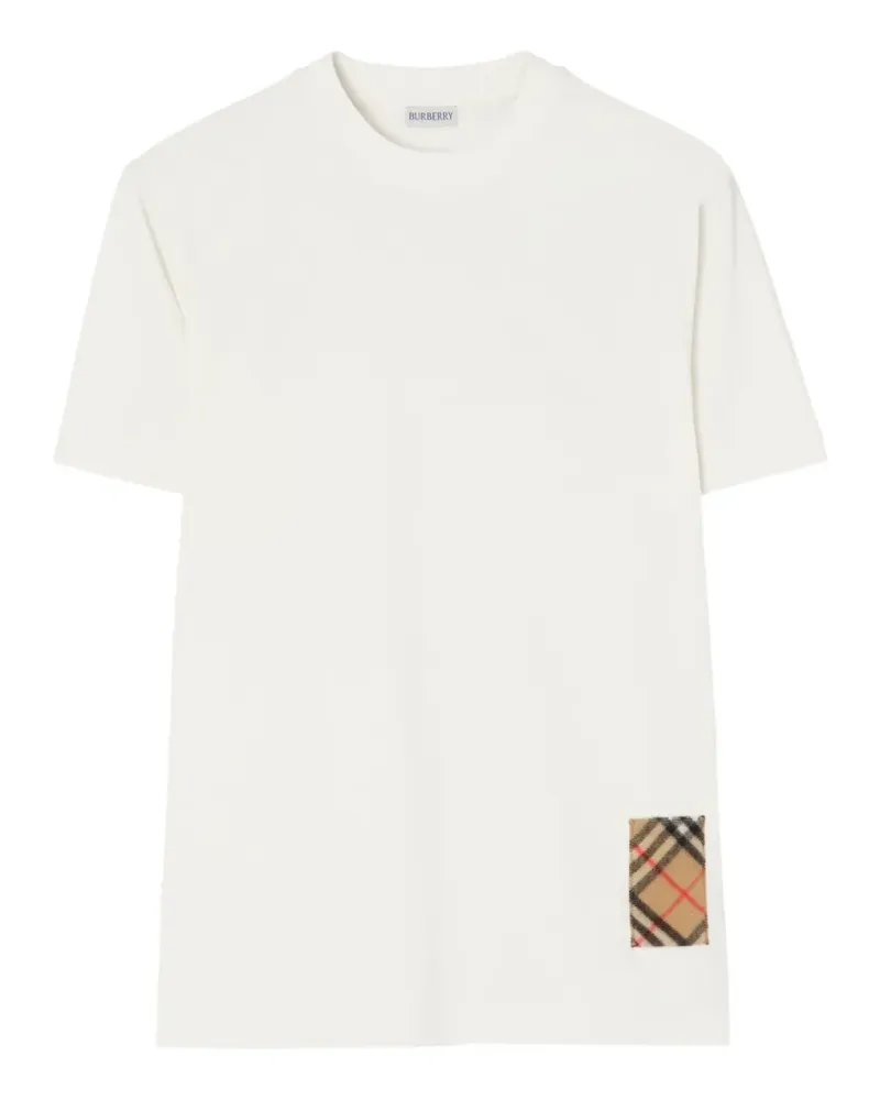 Burberry T-Shirt mit Patch - Weiß Weiß