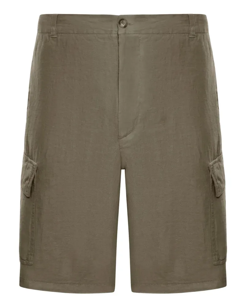 120% Lino Cargo-Bermudas aus Leinen - Grün Grün