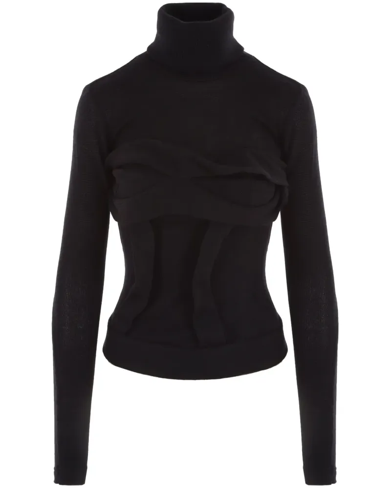 JORDANLUCA Pullover im Layering-Look - Schwarz Schwarz