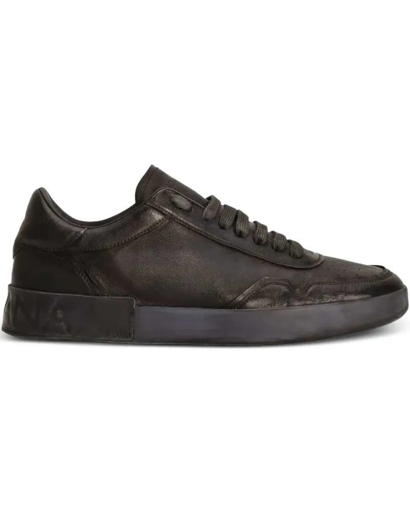 Dolce & Gabbana Portofino Sneakers mit Logo-Prägung - Schwarz Schwarz