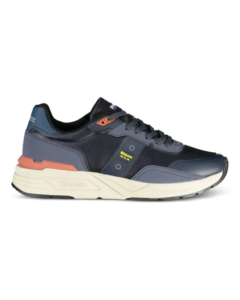 Blauer panelled lace-up sneakers Blau