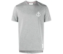Anchor-embroidered cotton T-shirt