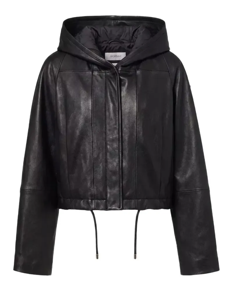 SPORTMAX Jacke mit Kapuze - Schwarz Schwarz