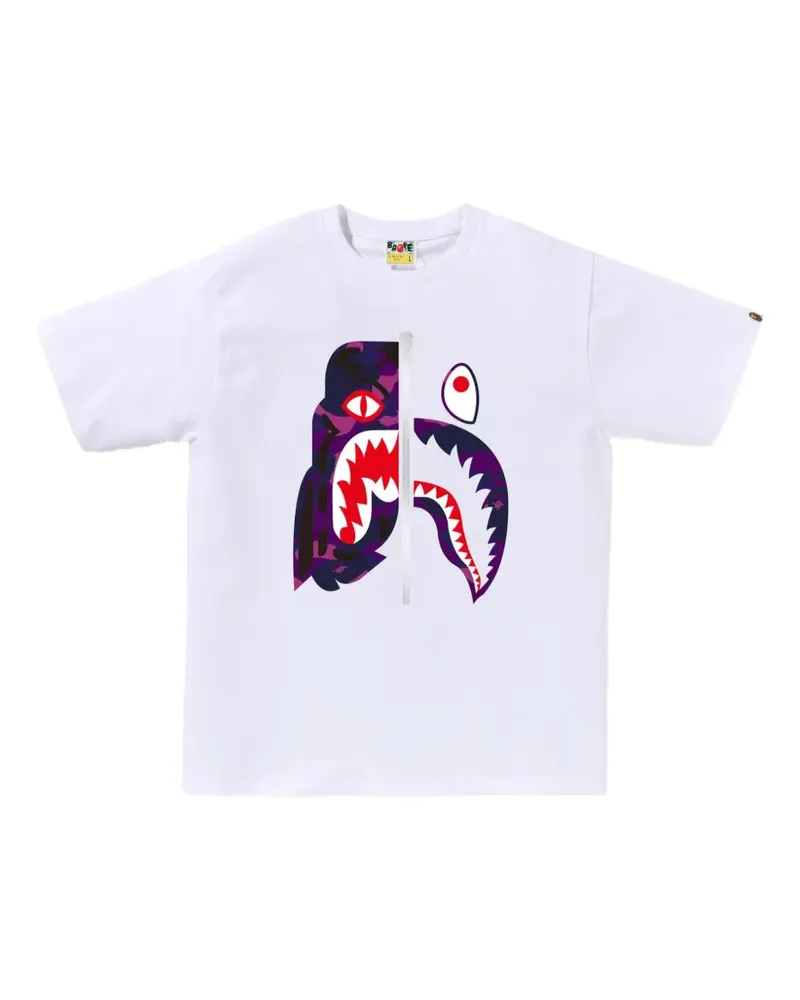 BAPE Shark graphic-print T-shirt - Weiß Weiß