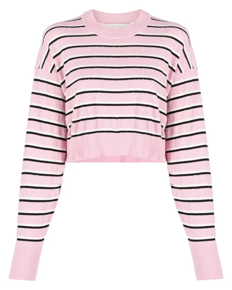Palm Angels Gestreifter Cropped Pullover - Rosa Rosa