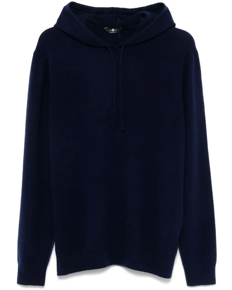 7 for all mankind Hoodie aus Kaschmir Blau