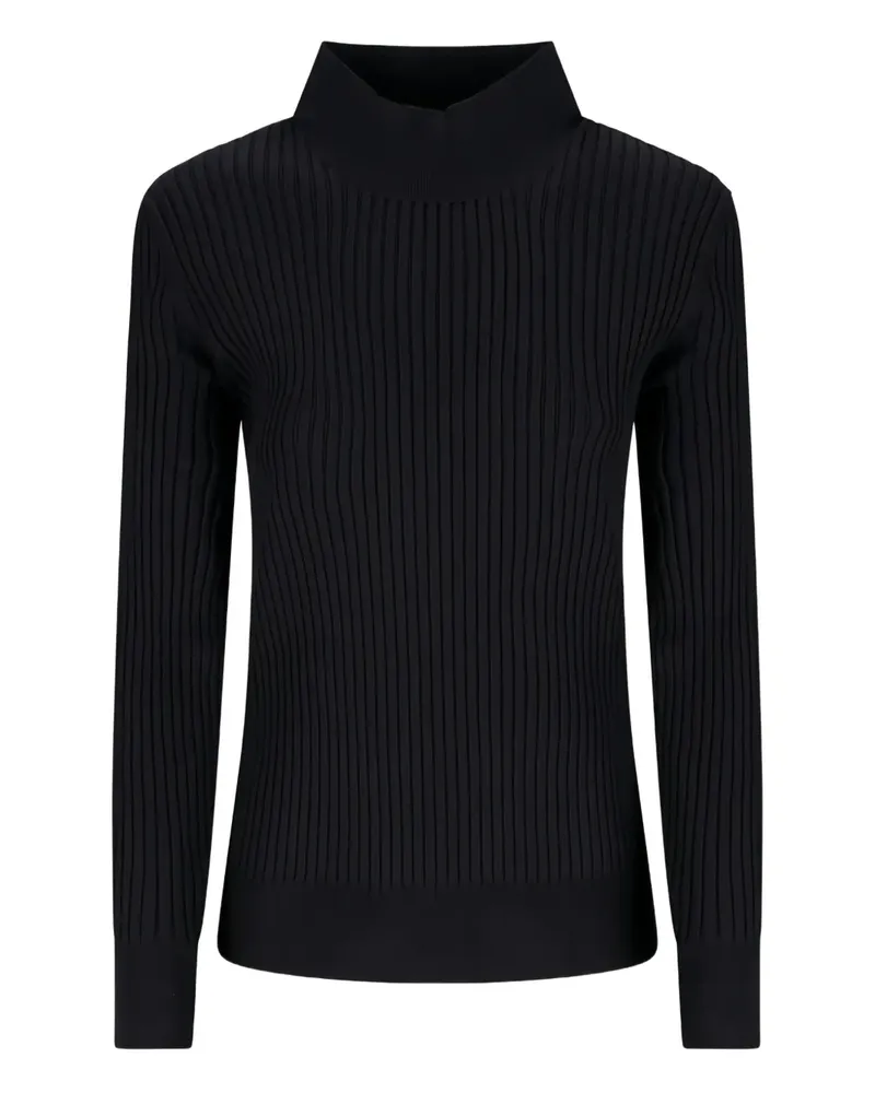 PT TORINO Gerippter Pullover - Schwarz Schwarz
