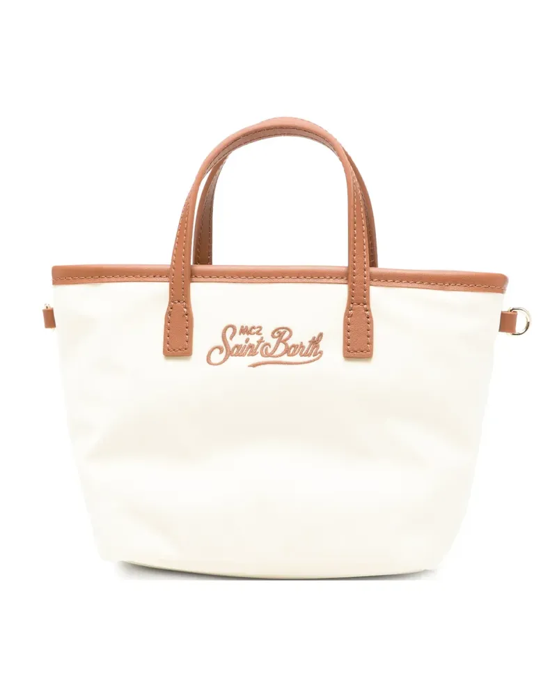 MC2 Saint Barth Mini Tote Bag mit Logo-Stickerei - Nude Nude