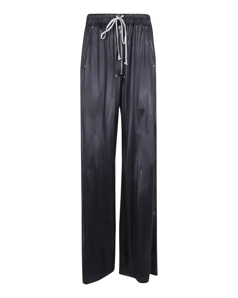 DRKSHDW by Rick Owens coated drawstring wide-leg trousers - Schwarz Schwarz