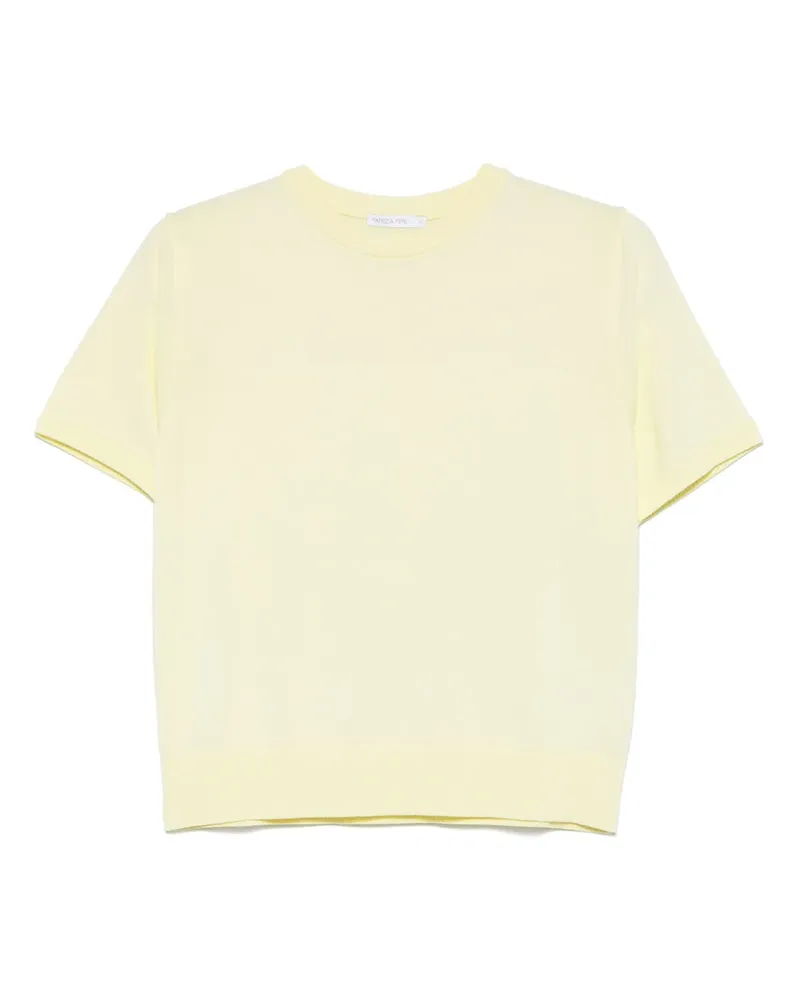 Patrizia Pepe Gestricktes T-Shirt - Gelb Gelb
