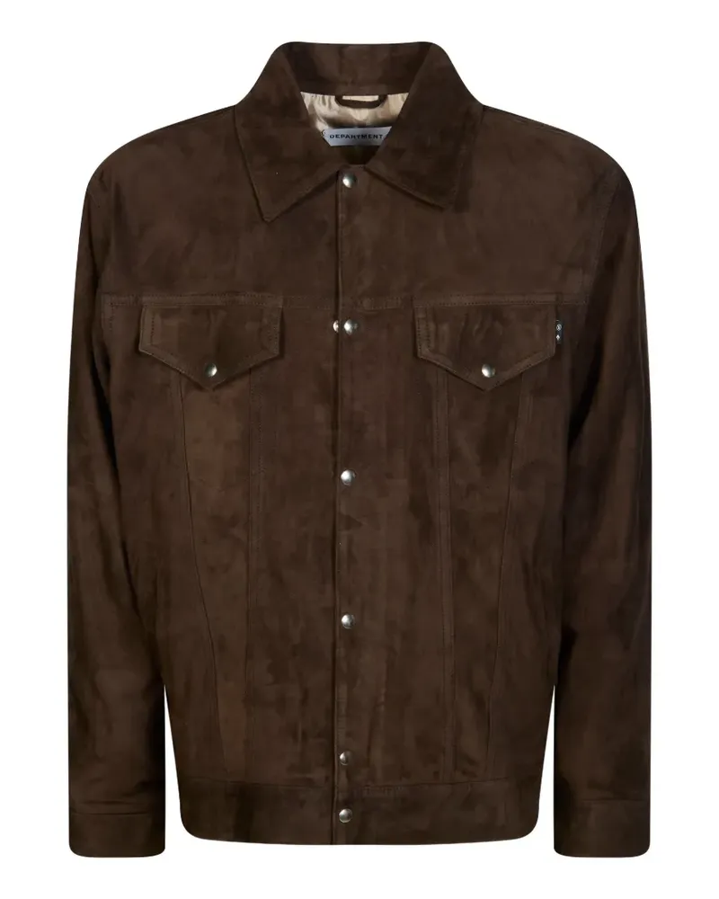 Department 5 buttoned suede jacket - Braun Braun