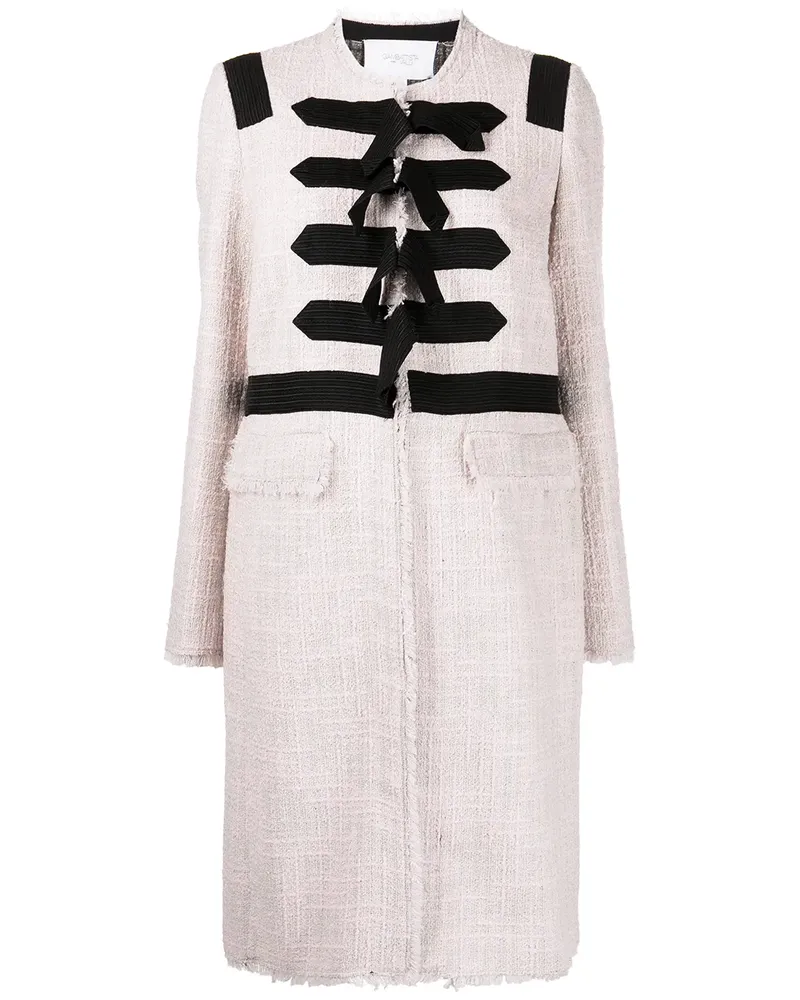 Giambattista Valli Einreihiger Tweed-Mantel - Rosa Rosa