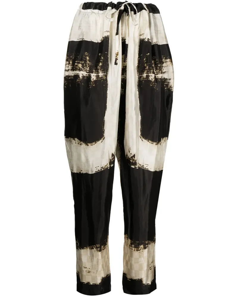 Masnada Tapered-Hose mit Kordelzug - Schwarz Schwarz