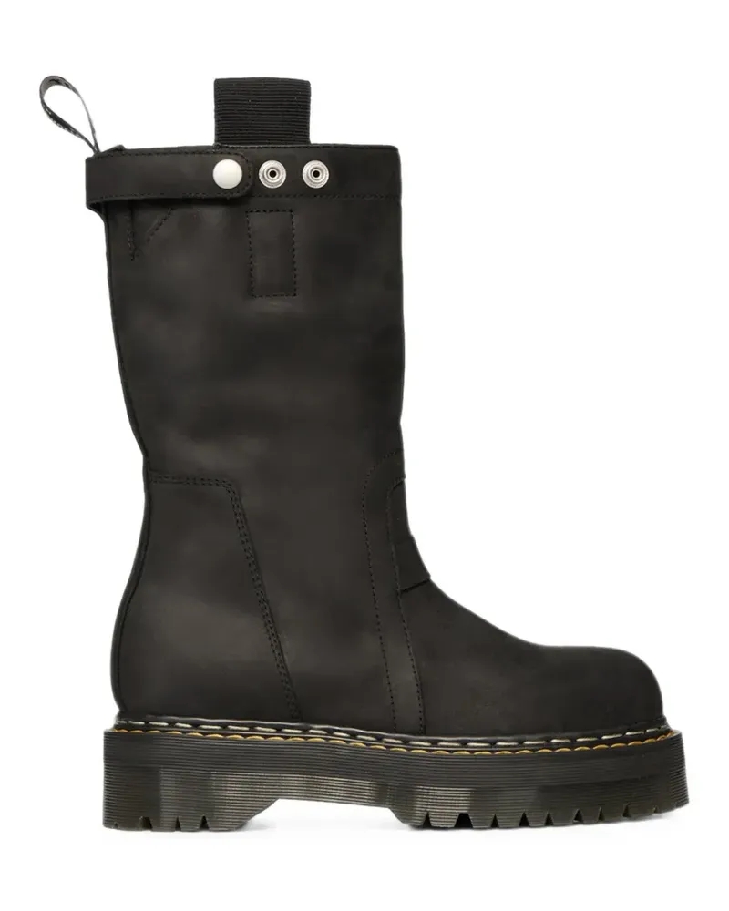Rick Owens Stiefel aus Leder - Schwarz Schwarz