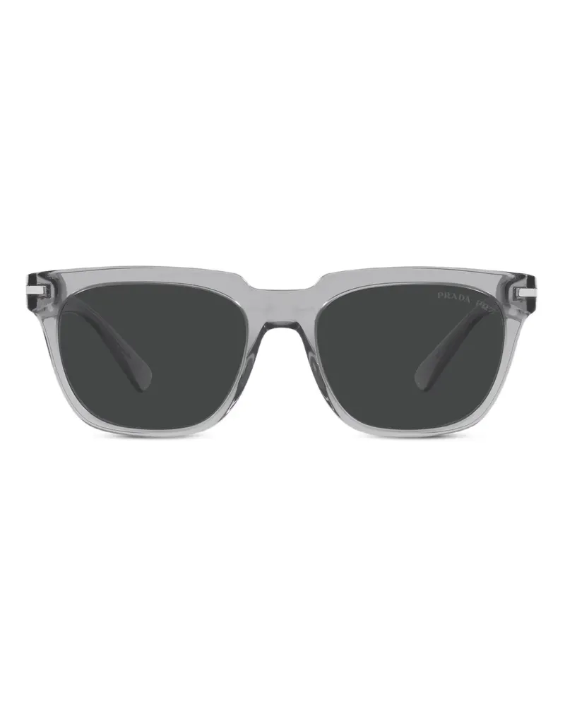 Prada Sonnenbrille mit eckigem Gestell - Grau Grau