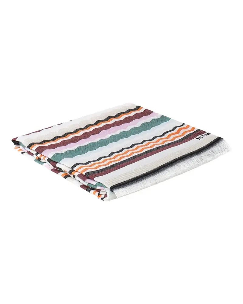 Missoni Home zigzag fringed beach towel - Rot Rot