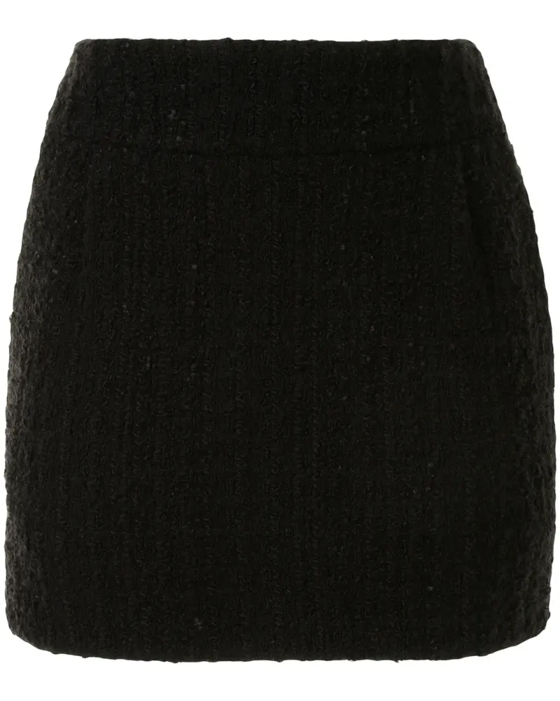 Alexandre Vauthier Tweed-Minirock - Schwarz Schwarz