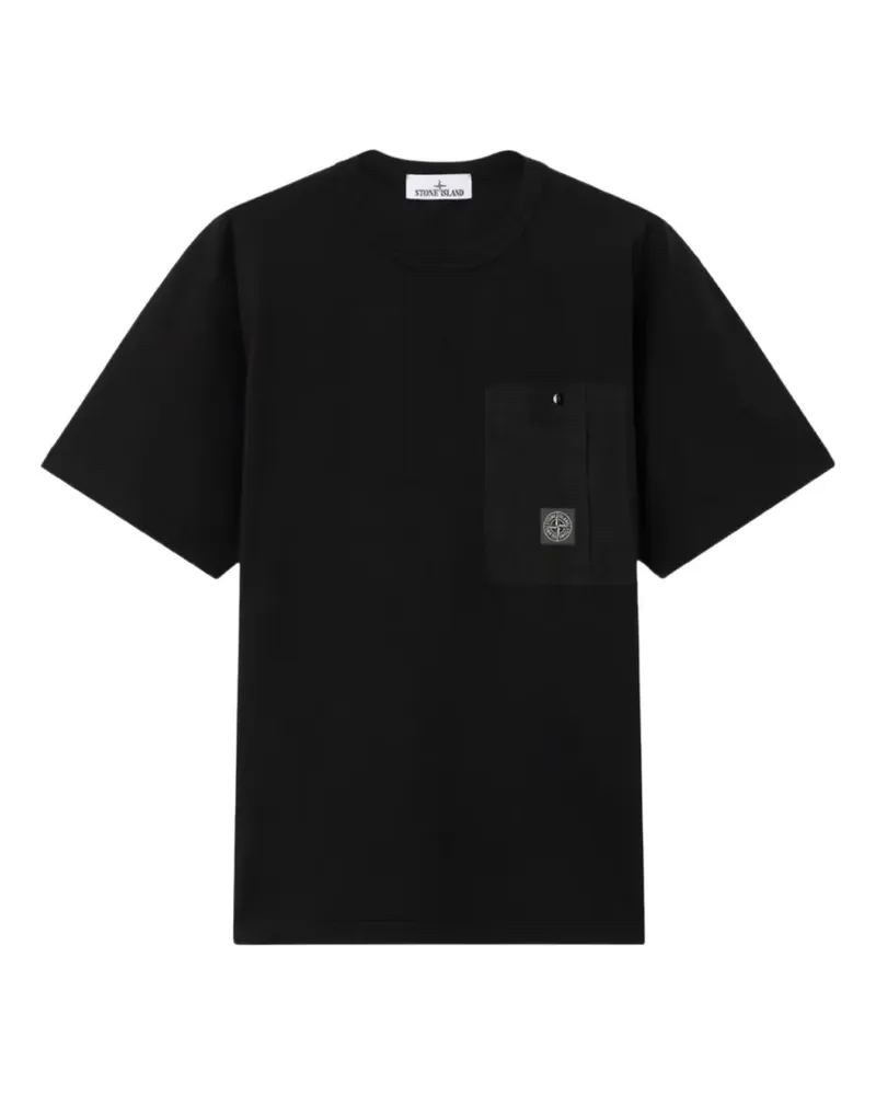 Stone Island logo-patch pocket T-shirt - Schwarz Schwarz