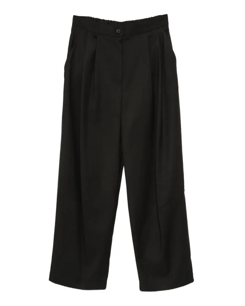 Dixie Wide-Leg-Hose mit Bundfalten - Schwarz Schwarz