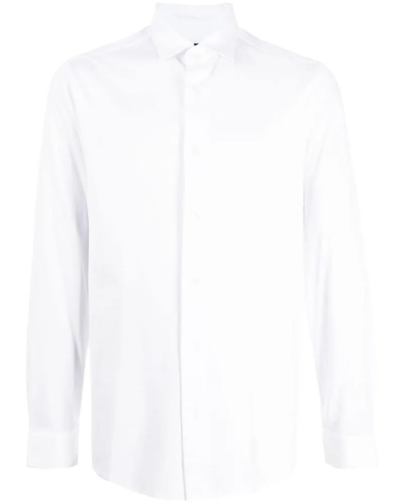 Emporio Armani Hemd aus Jersey - Weiß Weiß
