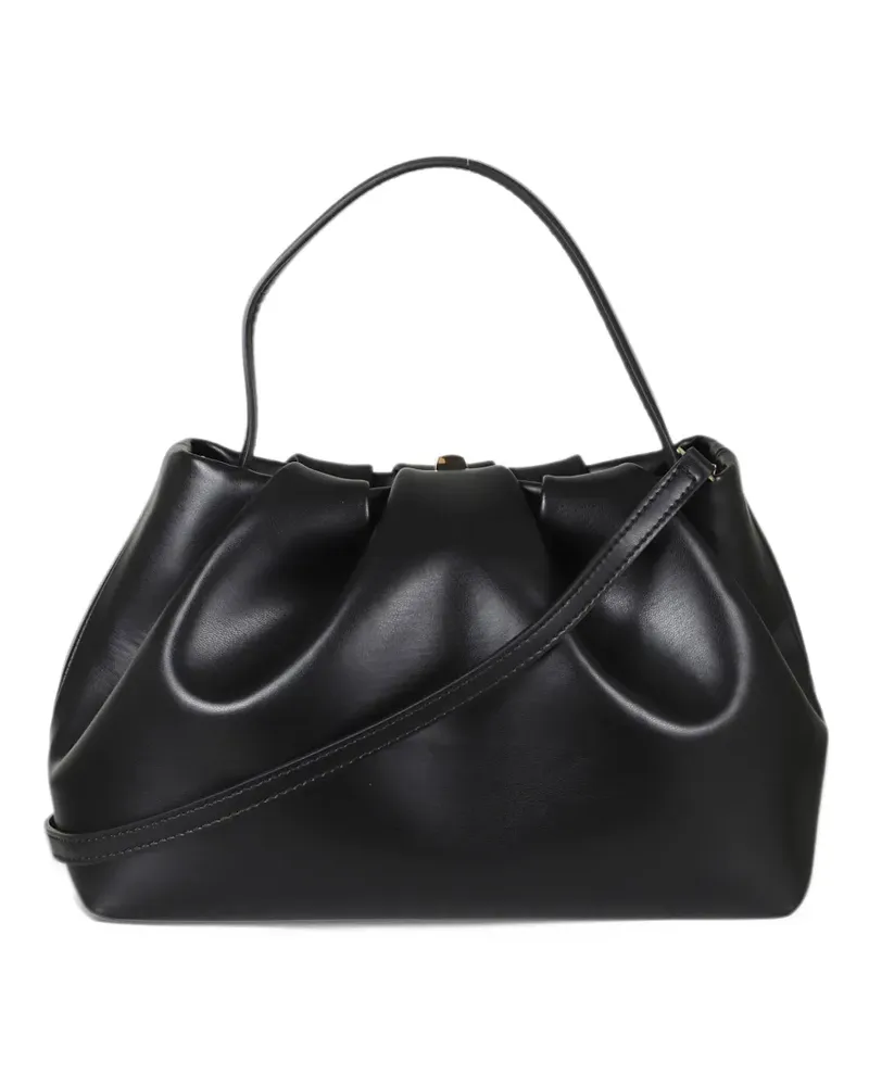 THEMOIRÈ Athena ruched tote bag - Schwarz Schwarz