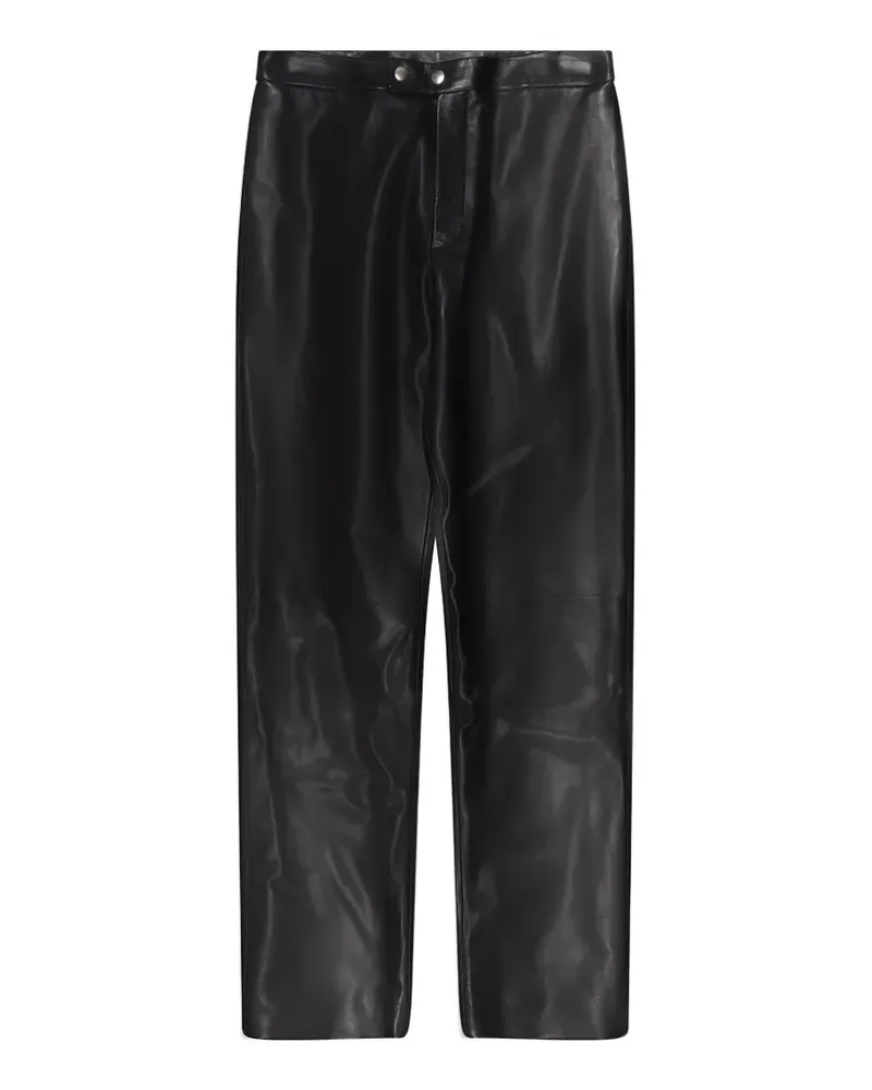 Jil Sander leather trousers - Schwarz Schwarz