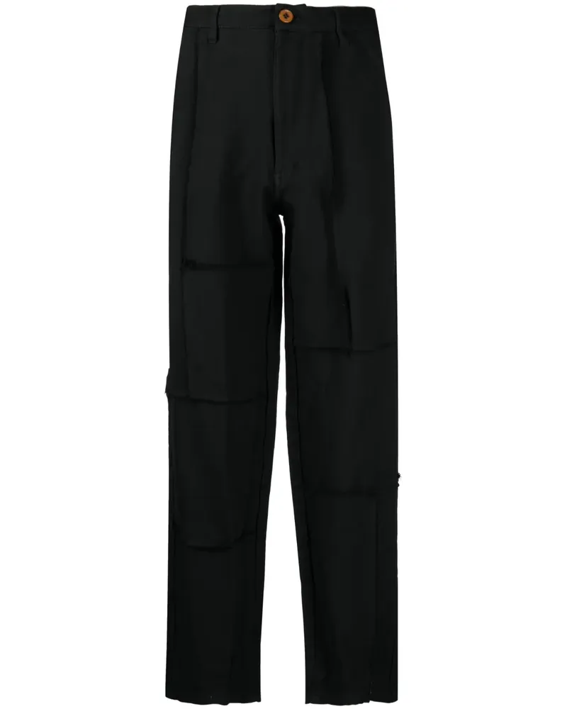 Comme des Garçons Straight-Leg-Hose mit sichtbarer Naht - Schwarz Schwarz