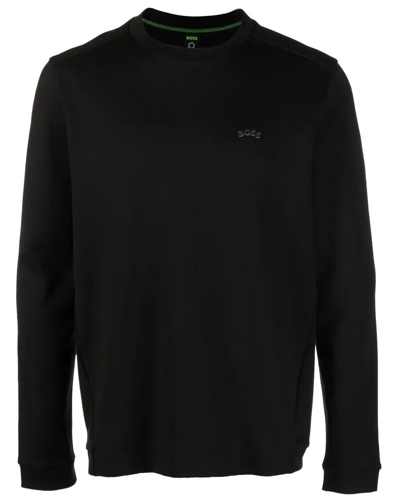 HUGO BOSS Salbo Curved Sweatshirt - Schwarz Schwarz