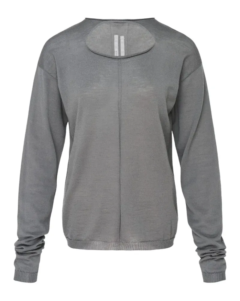 Rick Owens slashed oversized sweater - Grau Grau
