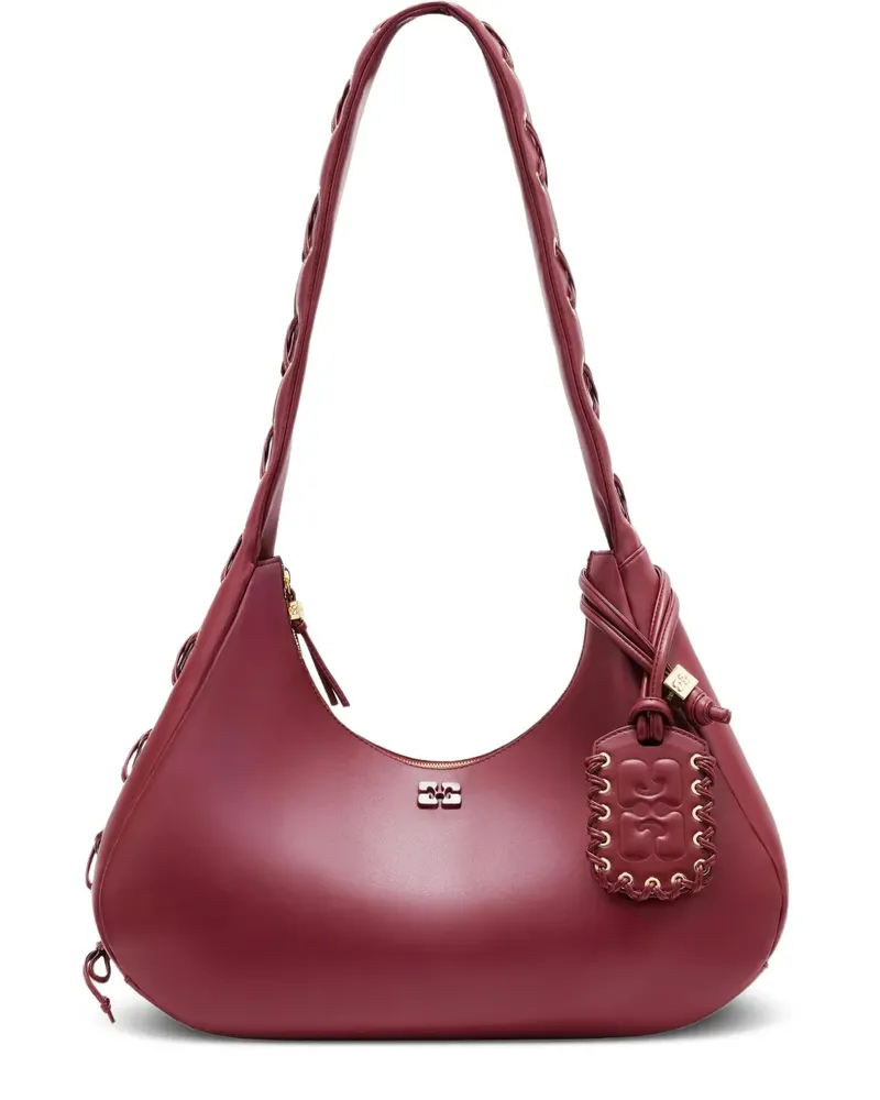 Ganni Mittelgroße Schultertasche - Rot Rot