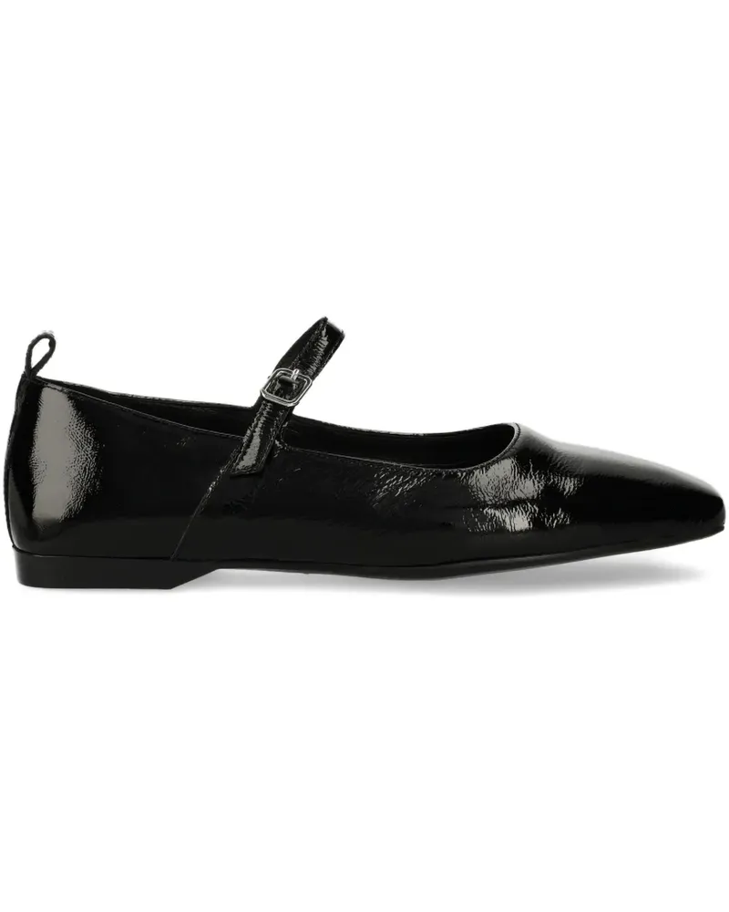 Vagabond Delia Ballerinas aus Lackleder mit Schnalle - Schwarz Schwarz