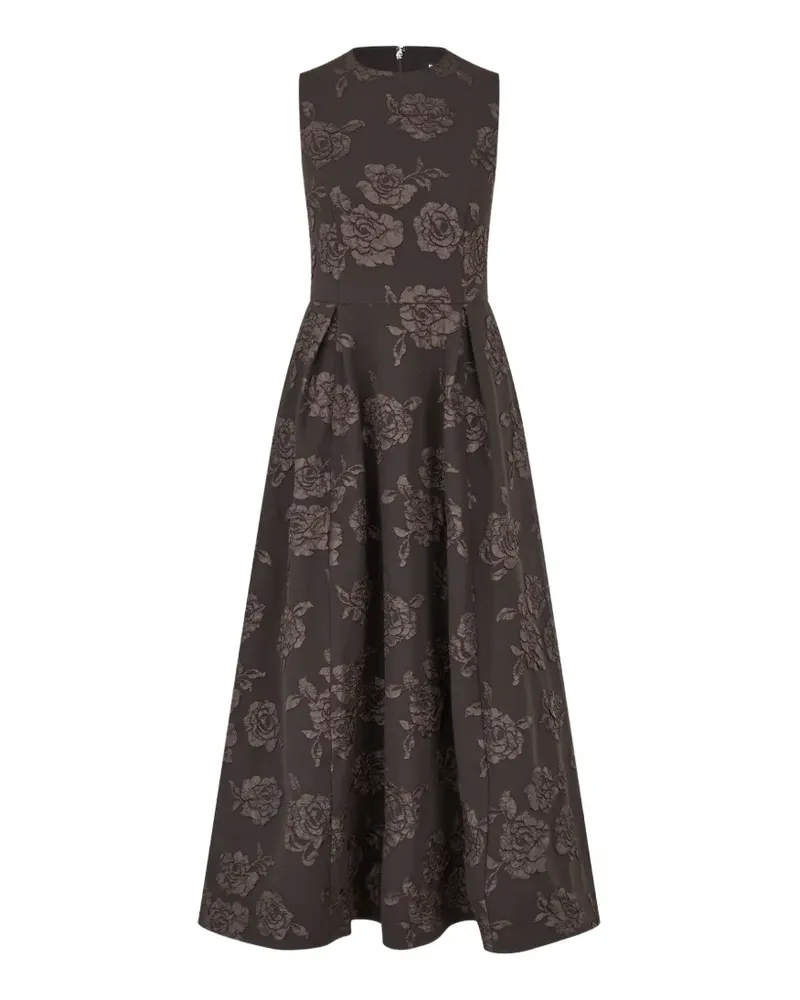 ROTATE Birger Christensen jacquard flared dress - Braun Braun