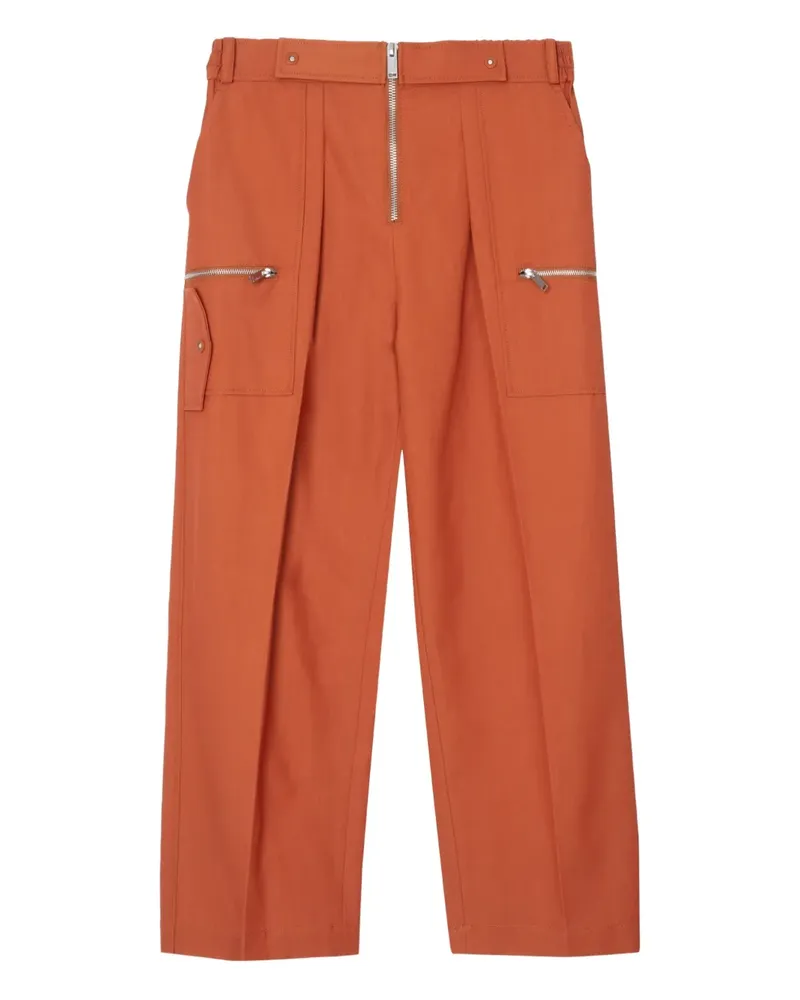 3.1 phillip lim Reißverschluss-Hose mit Falten - Orange Orange