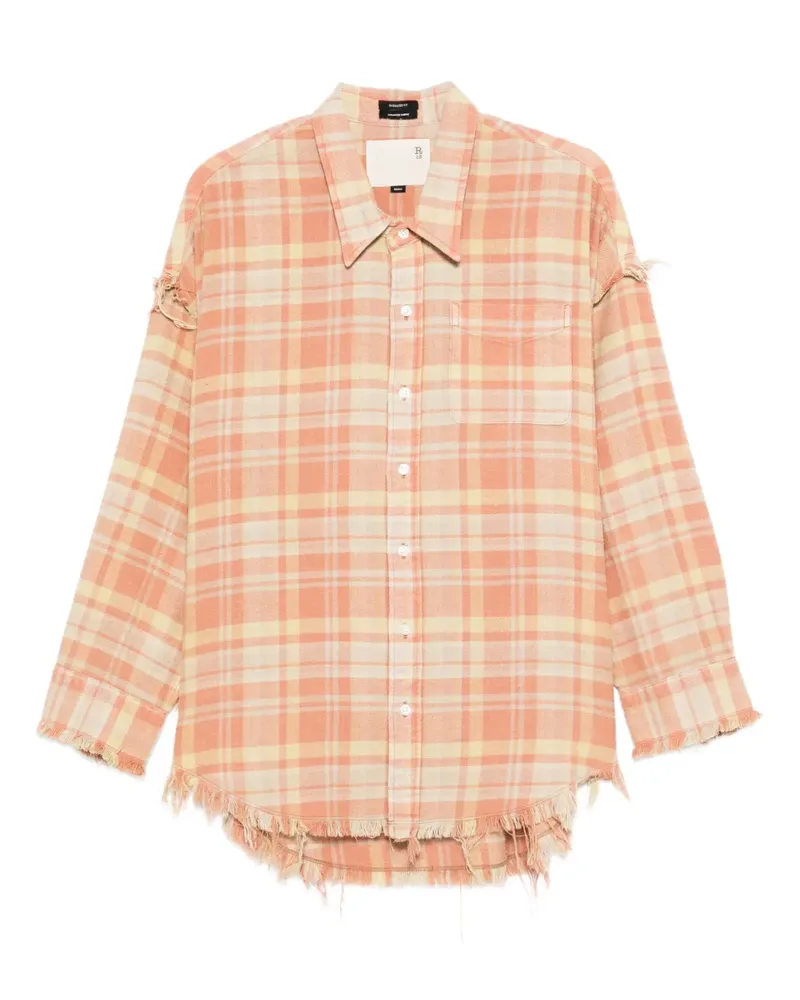 R13 Kariertes Hemd - Orange Orange