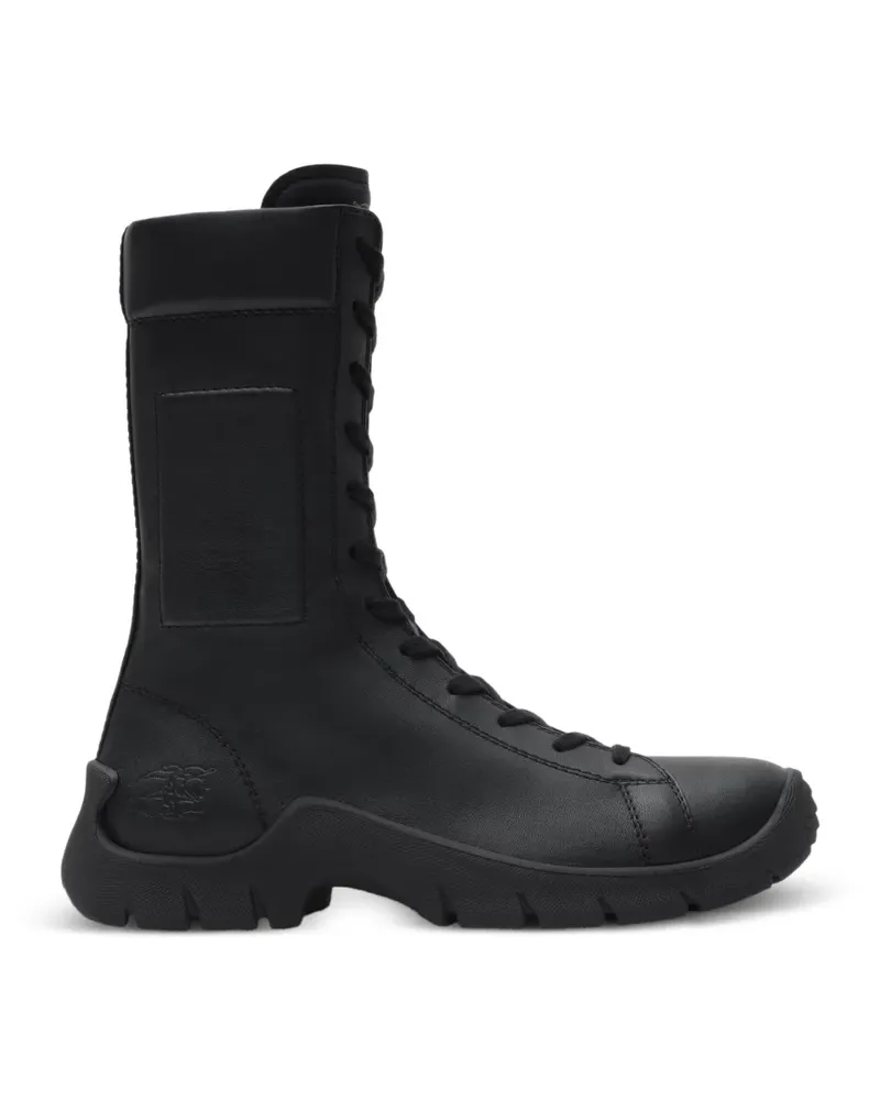 Burberry Tone Stiefel aus Leder​ - Schwarz Schwarz