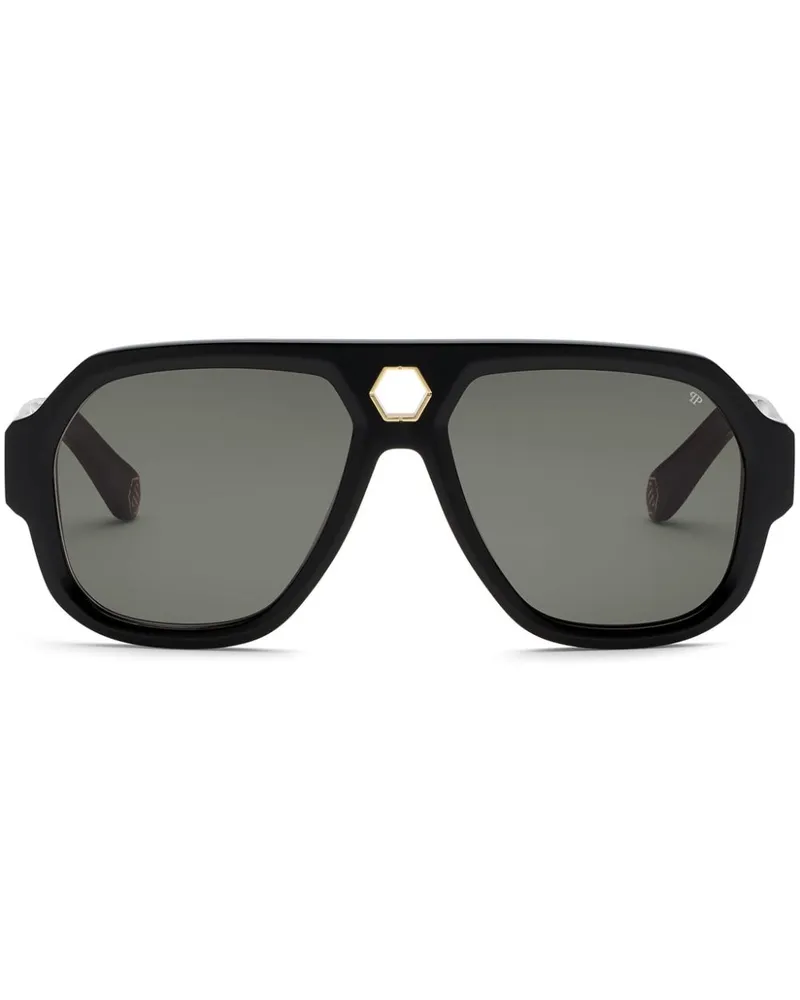 Philipp Plein Starlight Sonnenbrille - Schwarz Schwarz