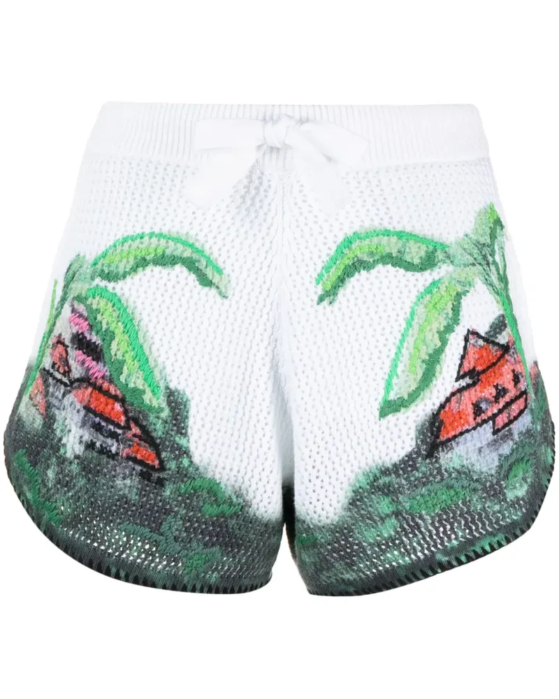 Amiri Shorts mit grafischem Print - Weiß Weiß
