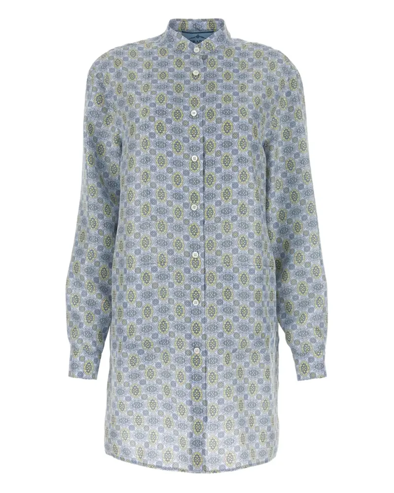 Prada Hemdkleid aus Seide - Blau Blau