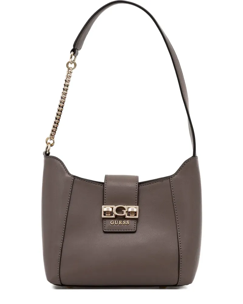 Guess logo-lettering shoulder bag - Braun Braun