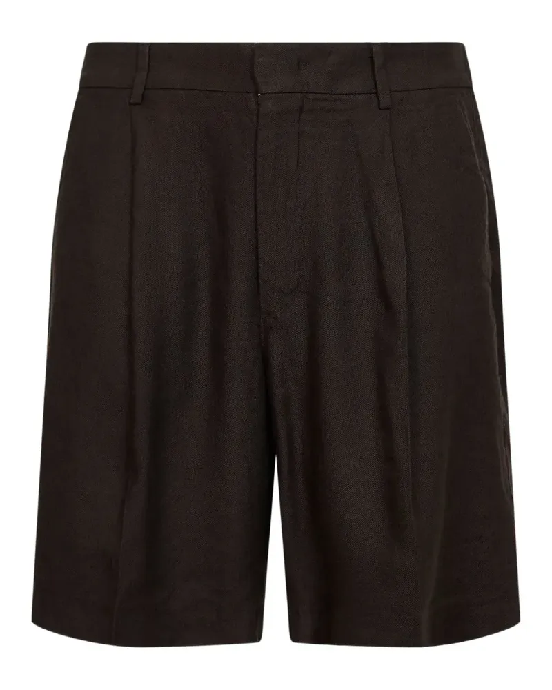 NN 07 Kay pleated elasticated-waist shorts - Braun Braun