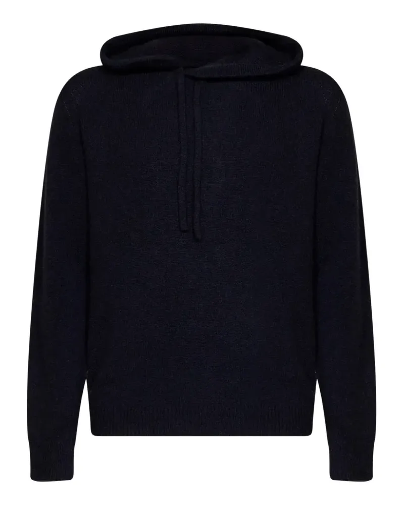 Roberto Collina Fein gestrickter Hoodie - Blau Blau