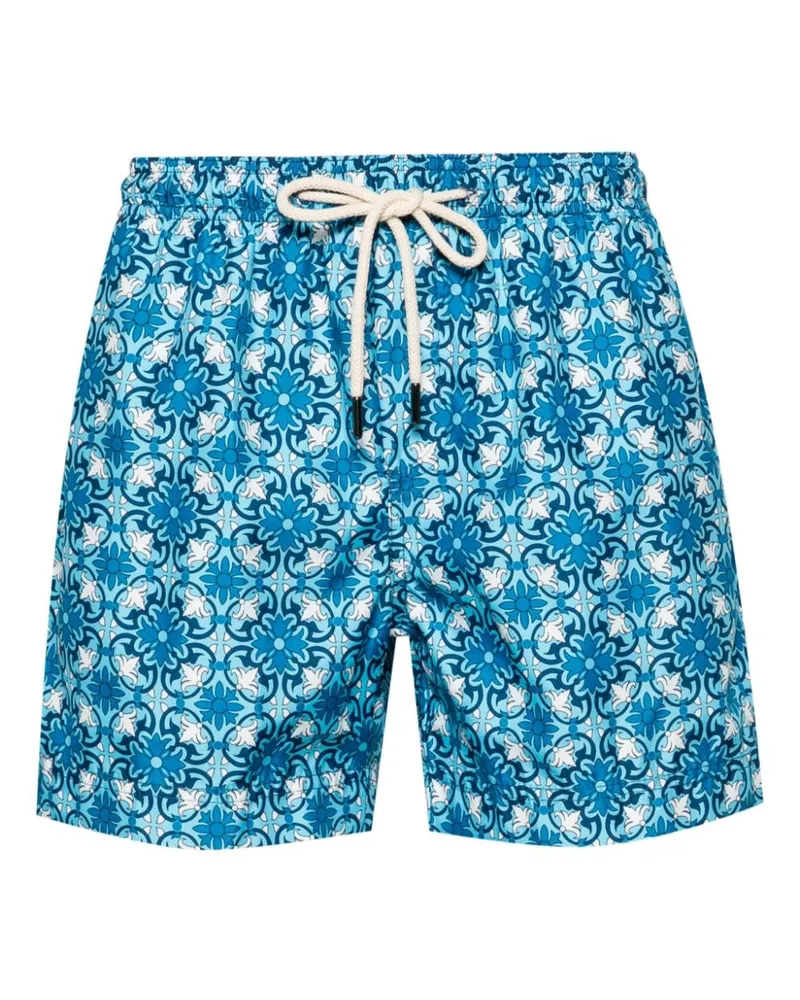 PENINSULA Gargano Badeshorts mit grafischem Print Blau