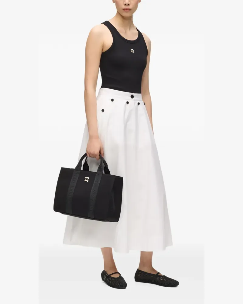 Karl Lagerfeld Mittelgroße eckige Ikon Tote Bag - Schwarz Schwarz