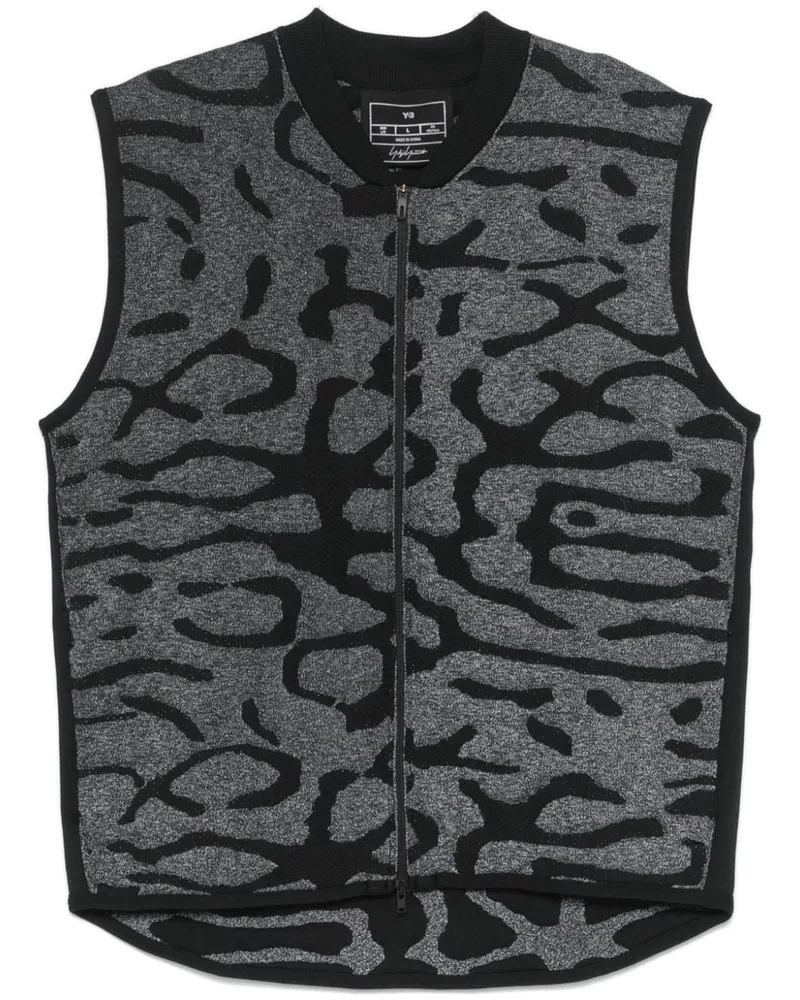 Y-3 Weste mit Jacquardmuster - Schwarz Schwarz