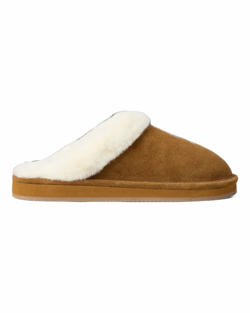 Ralph Lauren Polo Bear Slipper aus Faux Fur - Braun Braun