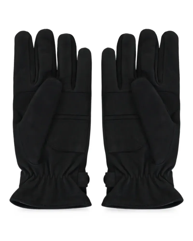 MOORER button-strap stitched gloves - Blau Blau