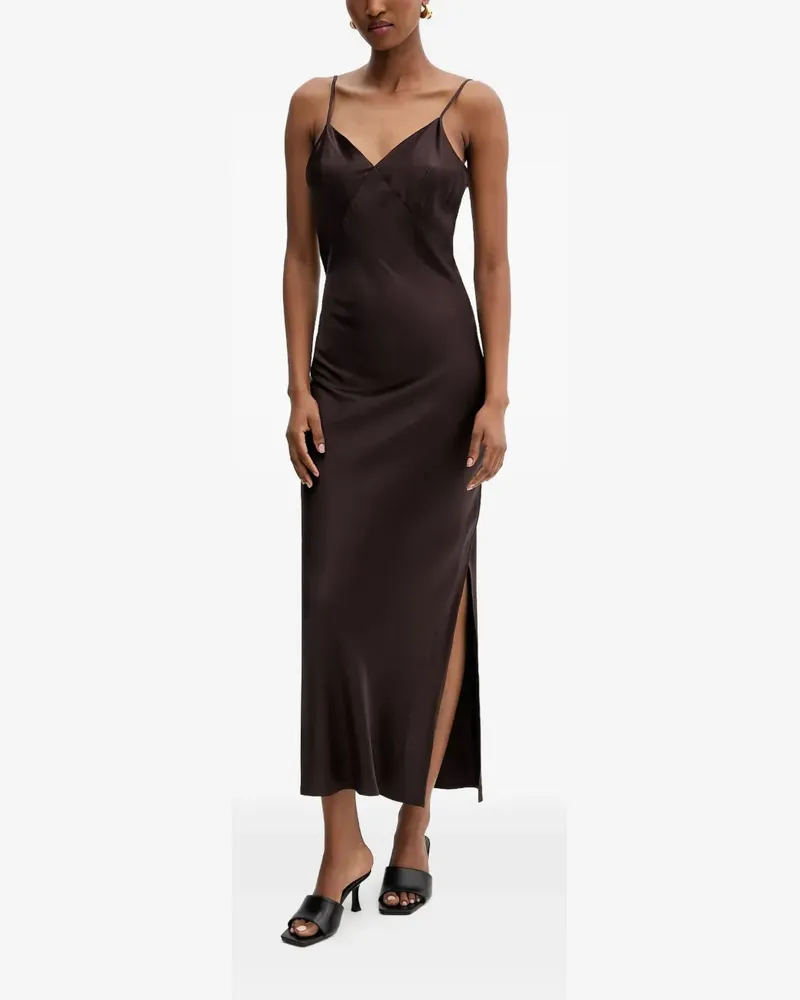 Silvian Heach Midikleid mit Spaghettiträgern - Braun Braun