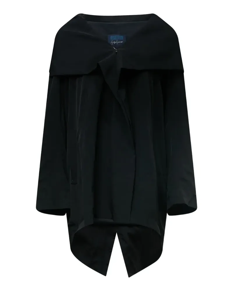 Yohji Yamamoto Cape mit Kapuze - Schwarz Schwarz