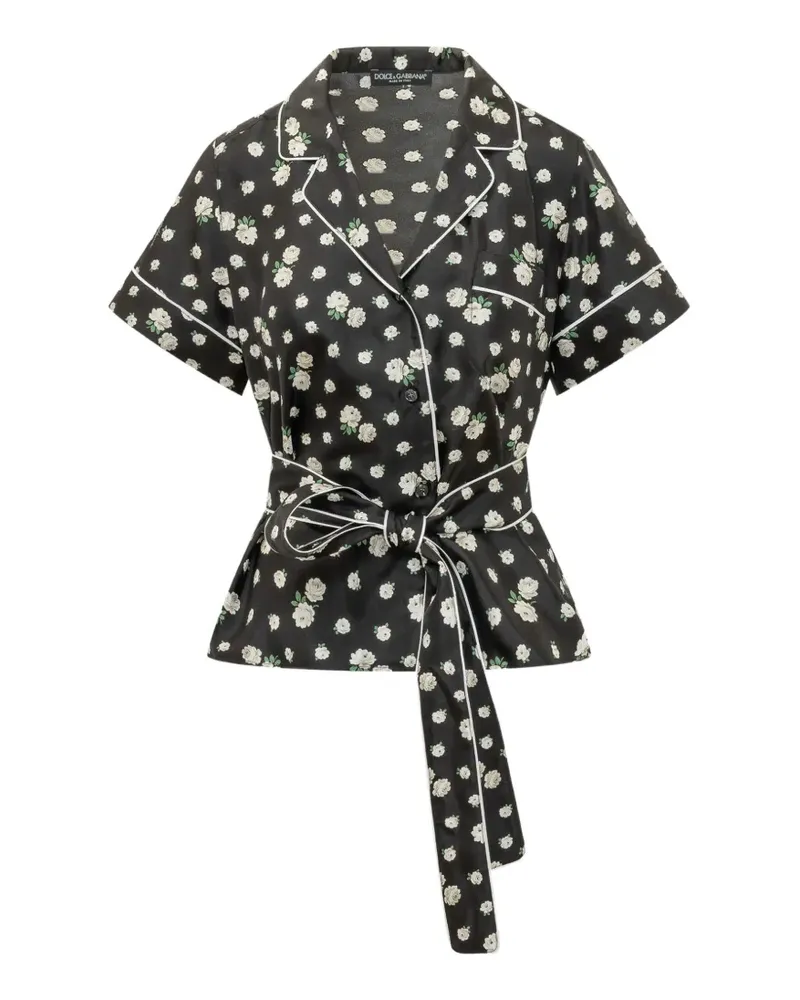 Dolce & Gabbana Vanity floral-print shirt - Schwarz Schwarz