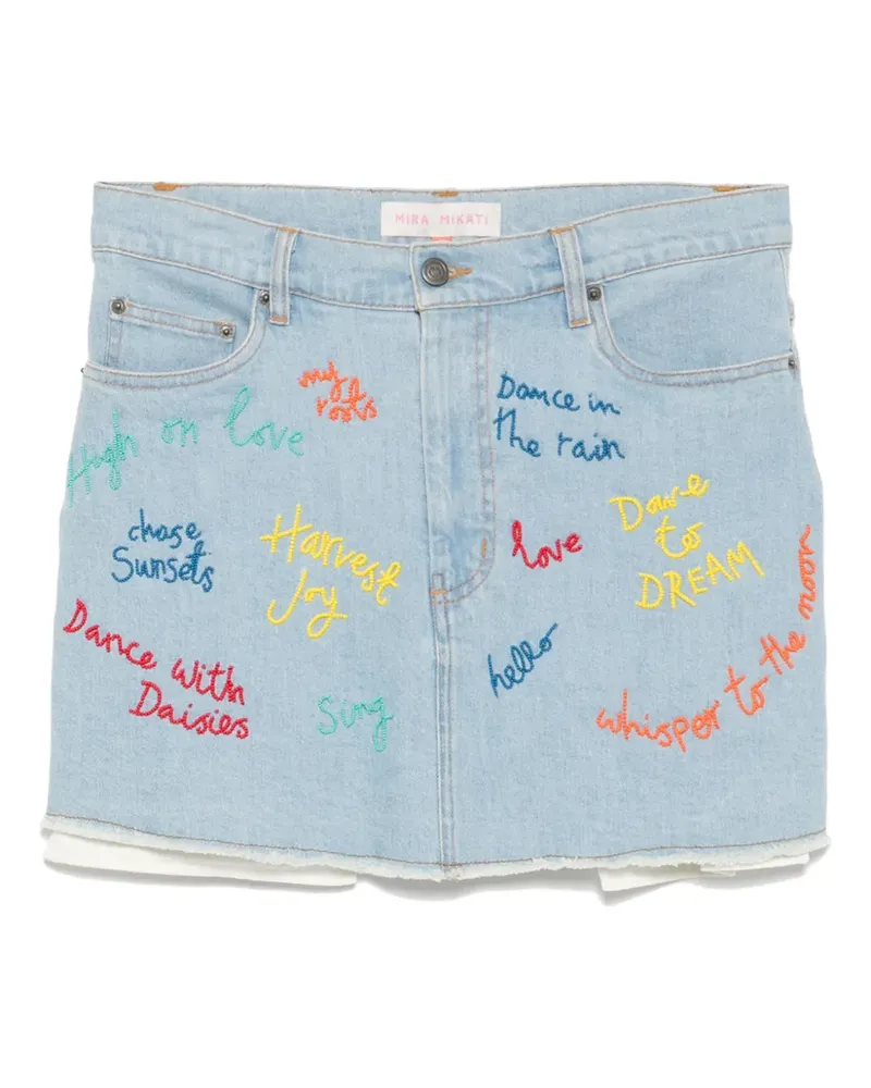 Mira Mikati Jeansrock mit Perlen - Blau Blau